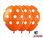 Gumové balónky s potiskem Dots (10 ks).)