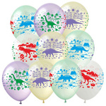 Sada 10 heliových balónků Dinosauři 