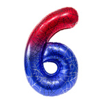Fóliový balónek s číslem "6" Spider Red/Blue (100cm).)