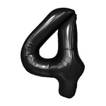 Fóliový balónek číslo "4" černý (100 cm).)