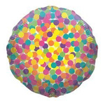 Fóliový balónek Confetti Dots 18" (45 cm).)