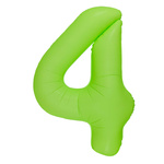 Fóliový balónek číslo "4" zelený neonový (100 cm).)