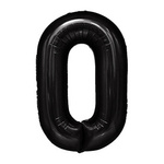 Fóliový balónek číslo "0" černý (100 cm).)