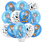 Gumové balónky s potiskem Frozen (12 ks).)