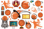 Dětské tetování Goal ball basketball (1 ks)