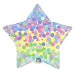 Fóliový balónek Confetti Dots 18" (45 cm).)