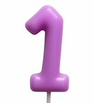 Svíčka-obrázek "1" bílá