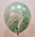 Obří balón 21" mramorovaný zelený (1 ks).)