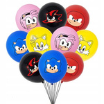 Gumové balónky s potiskem Sonic (10 ks).)