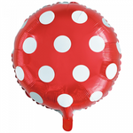 Fóliový balónek Červené tečky 18" (45cm).)
