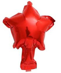 Fóliová hvězda červená 12,5 cm. (10 ks).)