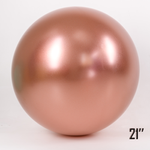Obří balón 21" CHROME, růžové zlato (1 ks).)