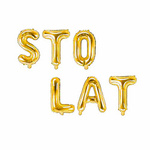 Fóliové balónky Golden Happy Birthday (40 cm).)