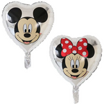 Stříbrný balónek Minnie Heart 18" (45 cm).)