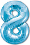 Fóliový balónek číslo "8" modrý (100 cm).)