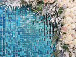 Flitrové panely Holographic Blue ŁM (30cm*30cm)