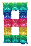POP IT 8 Duhové fóliové číslo (40 cm) 