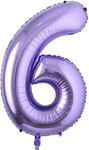 Fóliový balónek číslo "6" fialový (100 cm).)