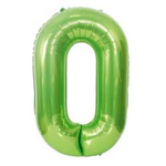 Fóliový balónek číslo "0" světle zelený (100 cm).)
