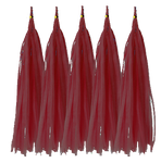 Ocas pro balónky Maroon, střapec (5ks)