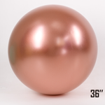 Obří balón 36" CHROME, růžovo-zlatý (1 ks).)