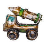 3D stojící fóliový balónek Vojenské auto (60 cm)