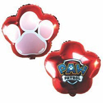 Mini Psi Patrol Tlapková Tlapka Červený fóliový balónek 33 cm.
