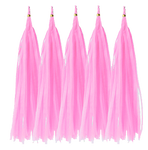 Ocas pro balónky růžový, střapec (5ks)