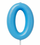 Svíčka číslo "0" - modrá