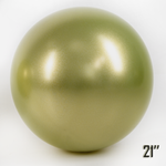 Obří 21" balón CHROME, zlatý olivový (1 ks).)