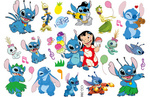 Dětské tetování Lilo & Stitch (1 ks)