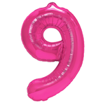 Fóliový balónek číslo "9" růžový (100 cm).)