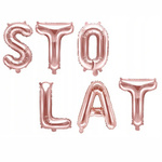 Fóliové balónky růžovo-zlaté STO LAT (40 cm).)