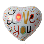 Fóliový balónek Srdce Love You 18" (45cm).)