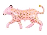 Leopardí fóliový balónek, 114x80 cm, růžový