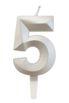 Zlatá číselná svíčka "5"