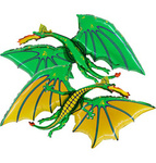 Fóliový balónek Dragon Green, Grabo 24-32 palců