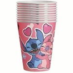 Papírové kelímky "Stitch and Angel" - 10 kusů