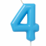 Svíčka číslo "4" - modrá