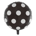 Fóliový balónek Black Dots 18" (45cm).)