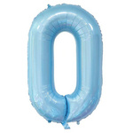 Fóliový balónek číslo "0" modrý (100 cm).)