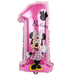 Fóliový balónek číslo 1 Minnie (35cm*80cm)