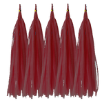 Ocas pro balónky Maroon, střapec (5ks)