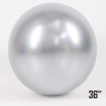 Obří balón 36" CHROME, stříbrný (1 ks).)