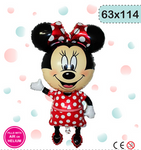 Červený fóliový balónek Minnie Mouse (65 cm * 114 cm)