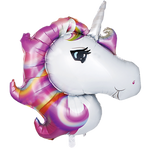 Fialový balónek s jednorožcem (93 cm * 114 cm)