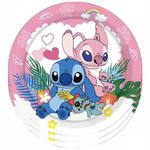 Papírové talíře Stitch and Angel - sada 10 ks.
