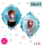 Frozen Anna Elza fóliový balónek (58cm*51cm)