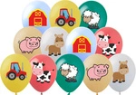 Printed rubber balloons Happy Farm (12 pcs.)