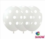 Dots printed rubber balloons (10 pcs.)